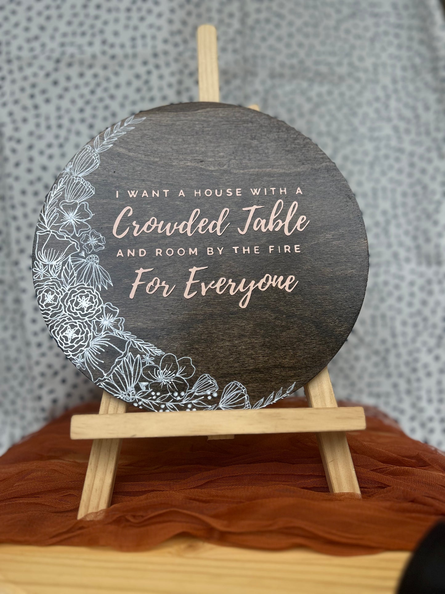 Crowded Table Sign